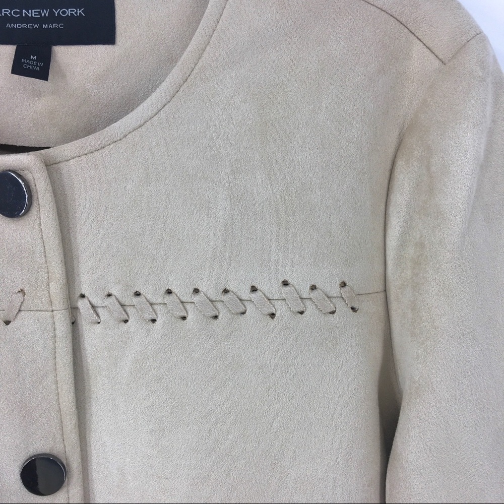 Marc New York Faux Suede Jacket Putty - Picture 3 of 11